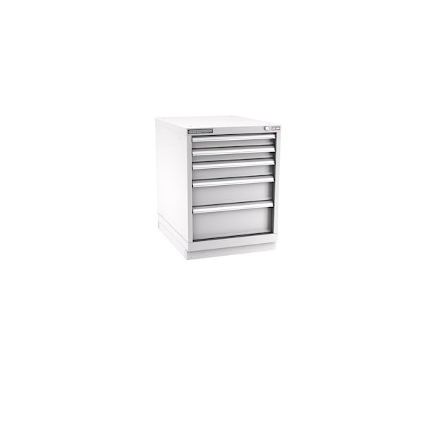 Champion Tool Storage Modular Drawer Cabinet, 5 Drawer, Light Gray, Steel, 22 in W x 28-1/2 in D x 30 in H N12000502ILCFTB-LG - main